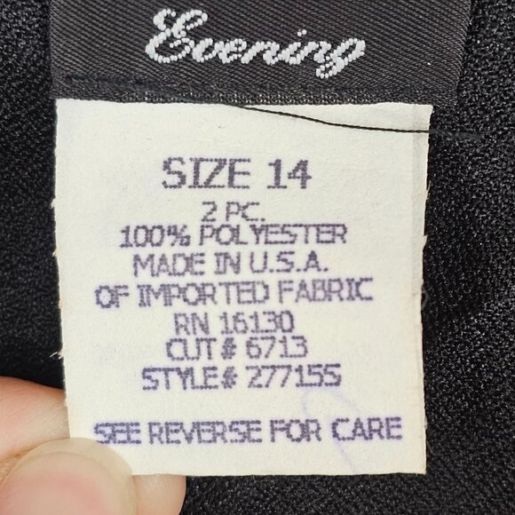 Helene Blake Blazer Jacket Women 14 Black Gold Elegant Office Business Workwear - Picture 9 of 12